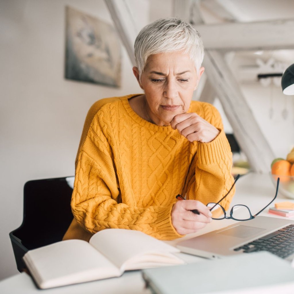 Christian woman thinking about her decisions