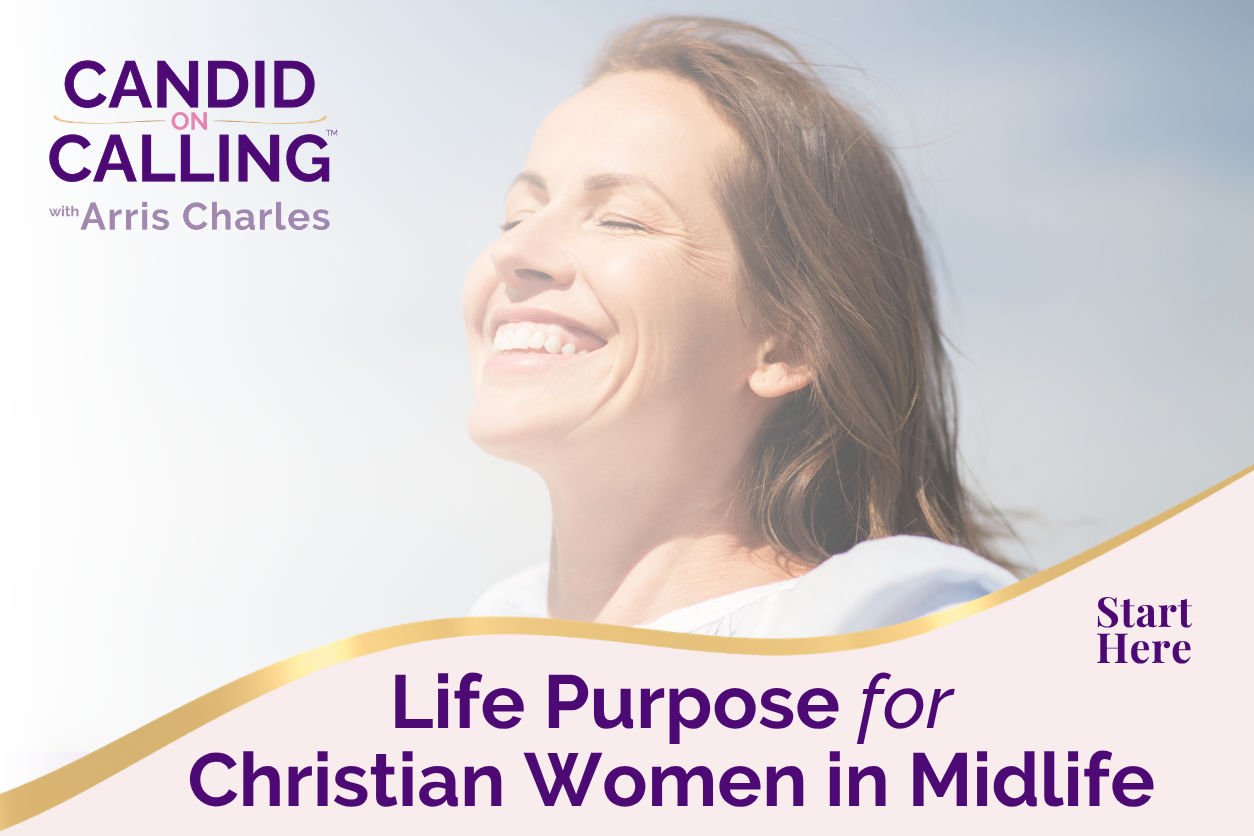Candid on Calling, a Christian podcast for women, featuring a woman smiling with clarity and confidence in her purpose